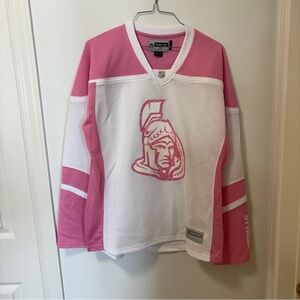 NHL Pink and White Women's Jersey Ottawa Senators Rbx Size XL